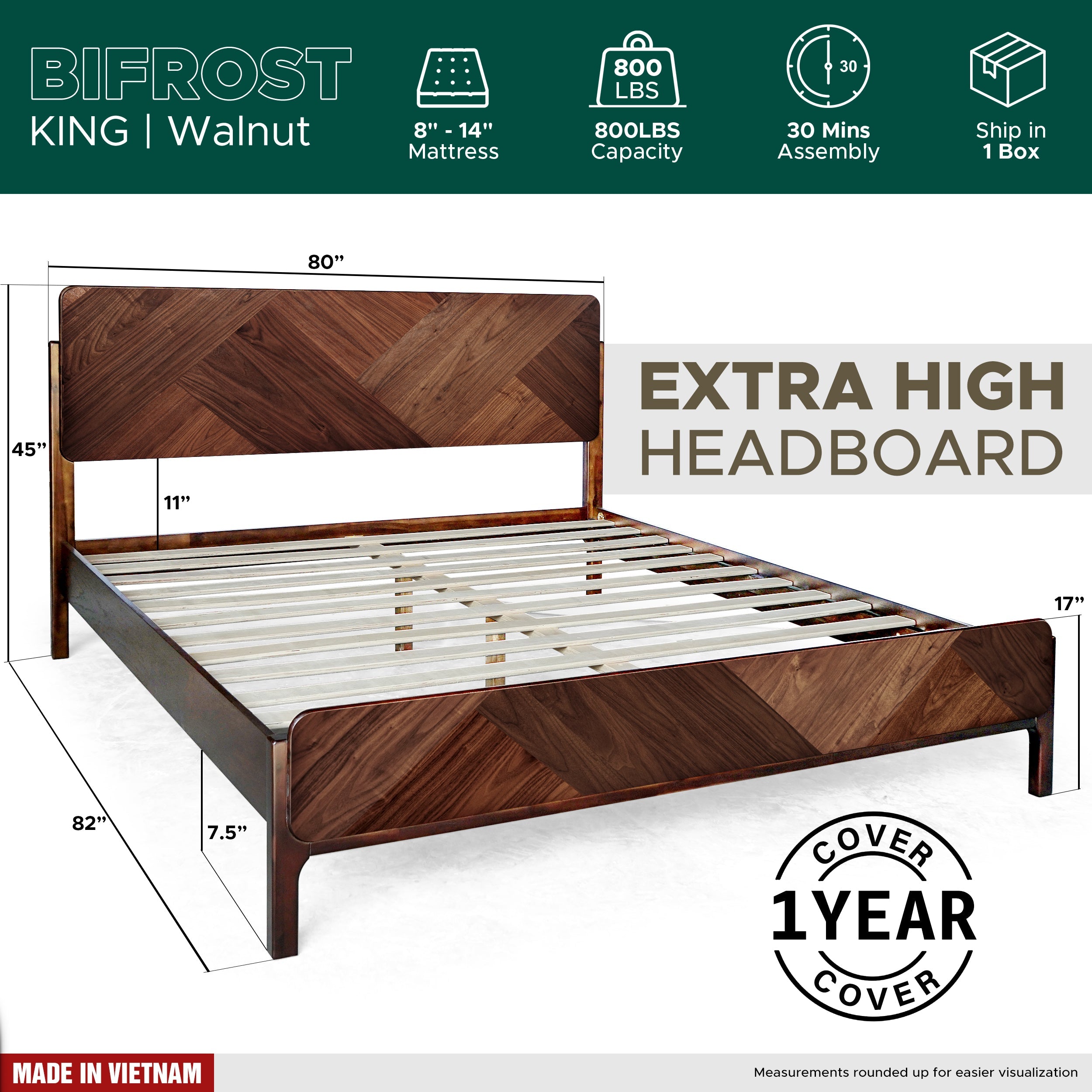 Bifrost Solid Wood Bed Frame
