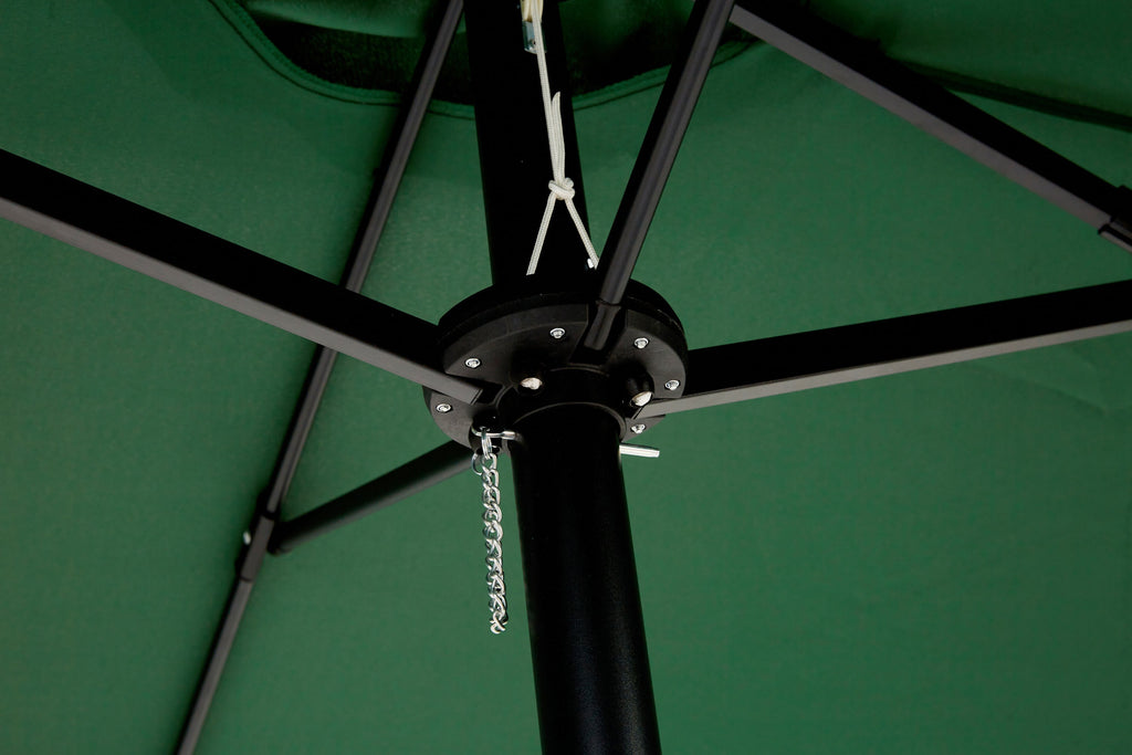 14.8 Ft Double Sided Outdoor Umbrella Rectangular Large with Crank (Dark Green)(No Base)