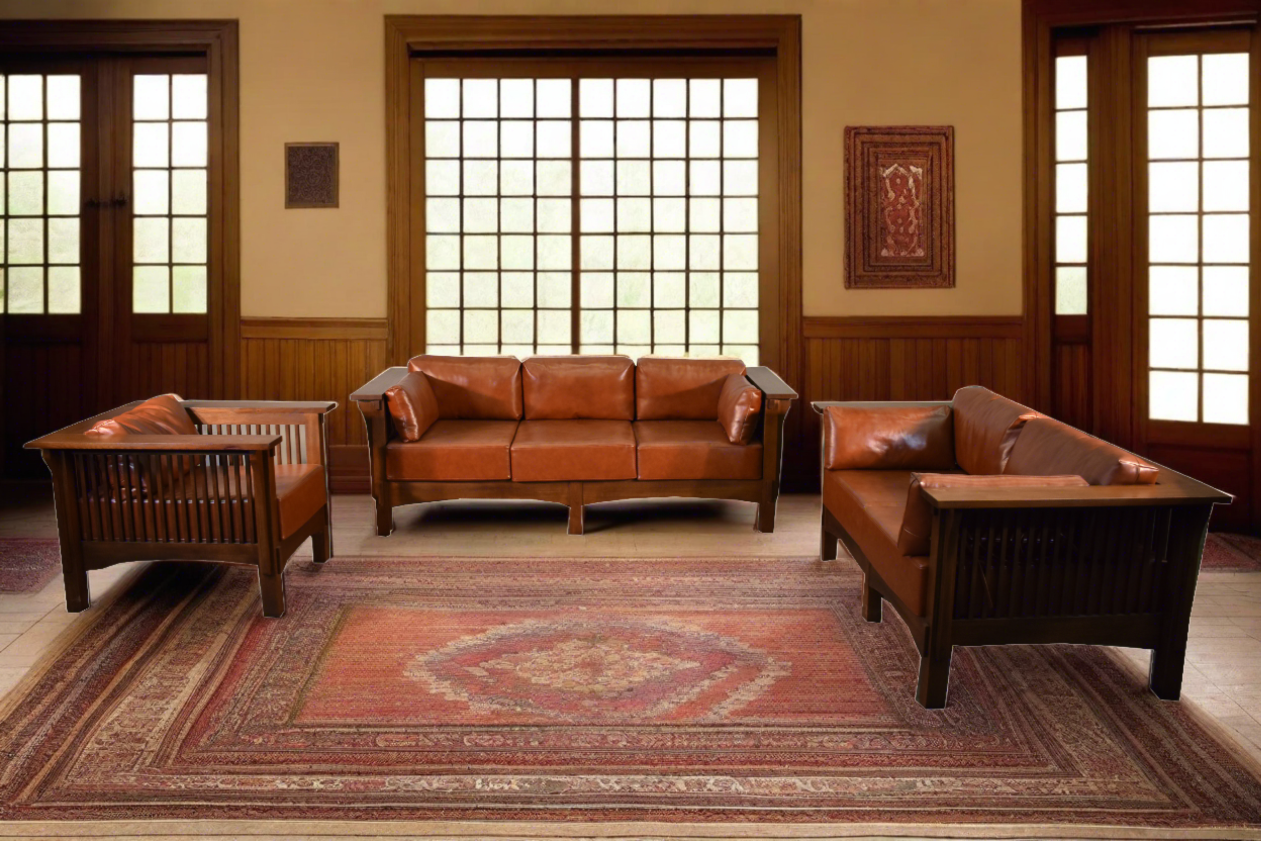 Arts and Crafts / Craftsman Crofter Style Love Seat