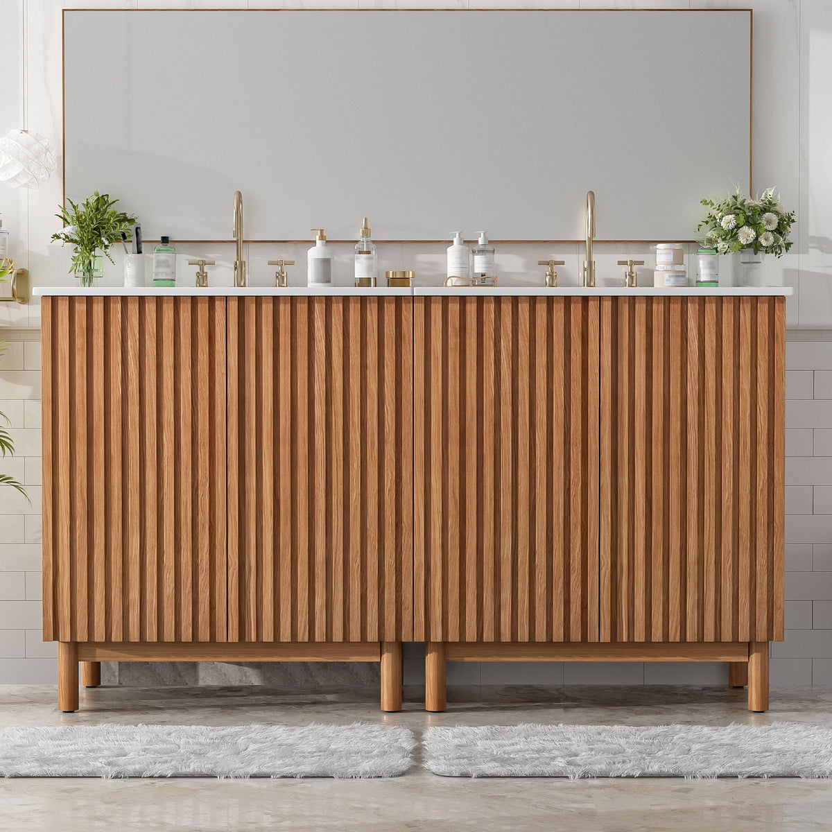 Traditional Bathroom Vanity With Ceramic Sink