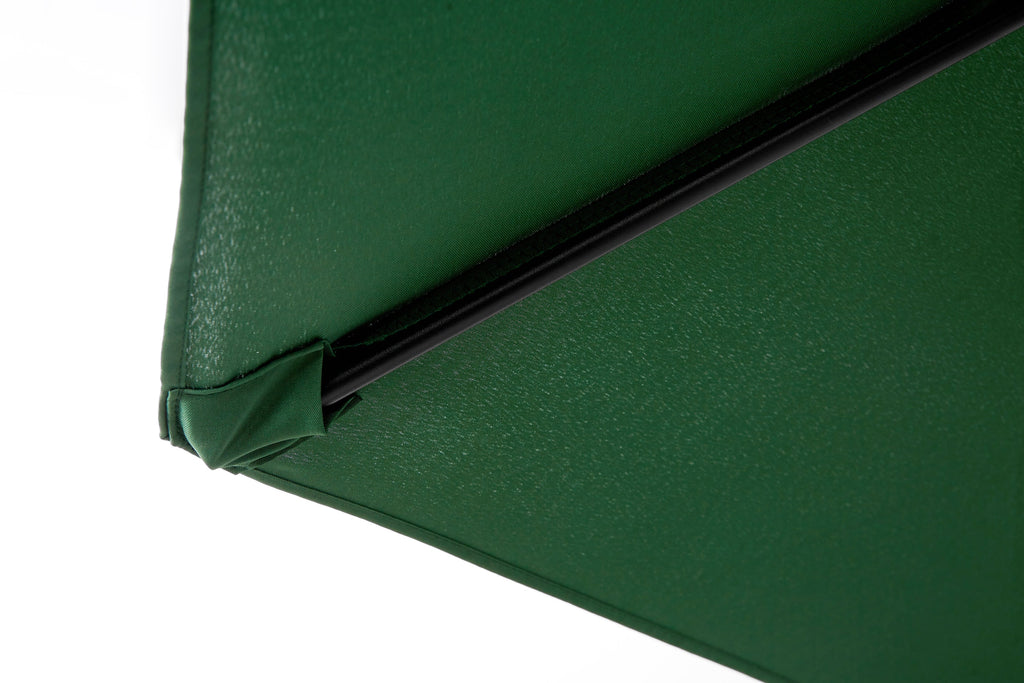 14.8 Ft Double Sided Outdoor Umbrella Rectangular Large with Crank (Dark Green)(No Base)