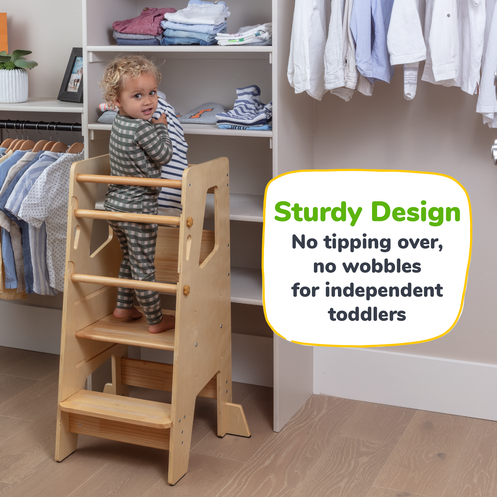 Montessori Toddler Tower - Adjustable Kitchen Stool Helper