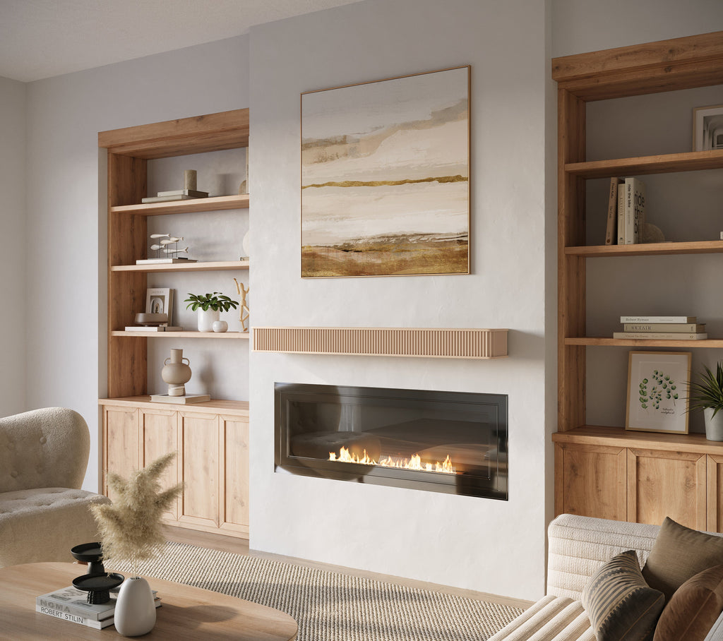 Fluted Fireplace Mantel Shelf – Real Wood