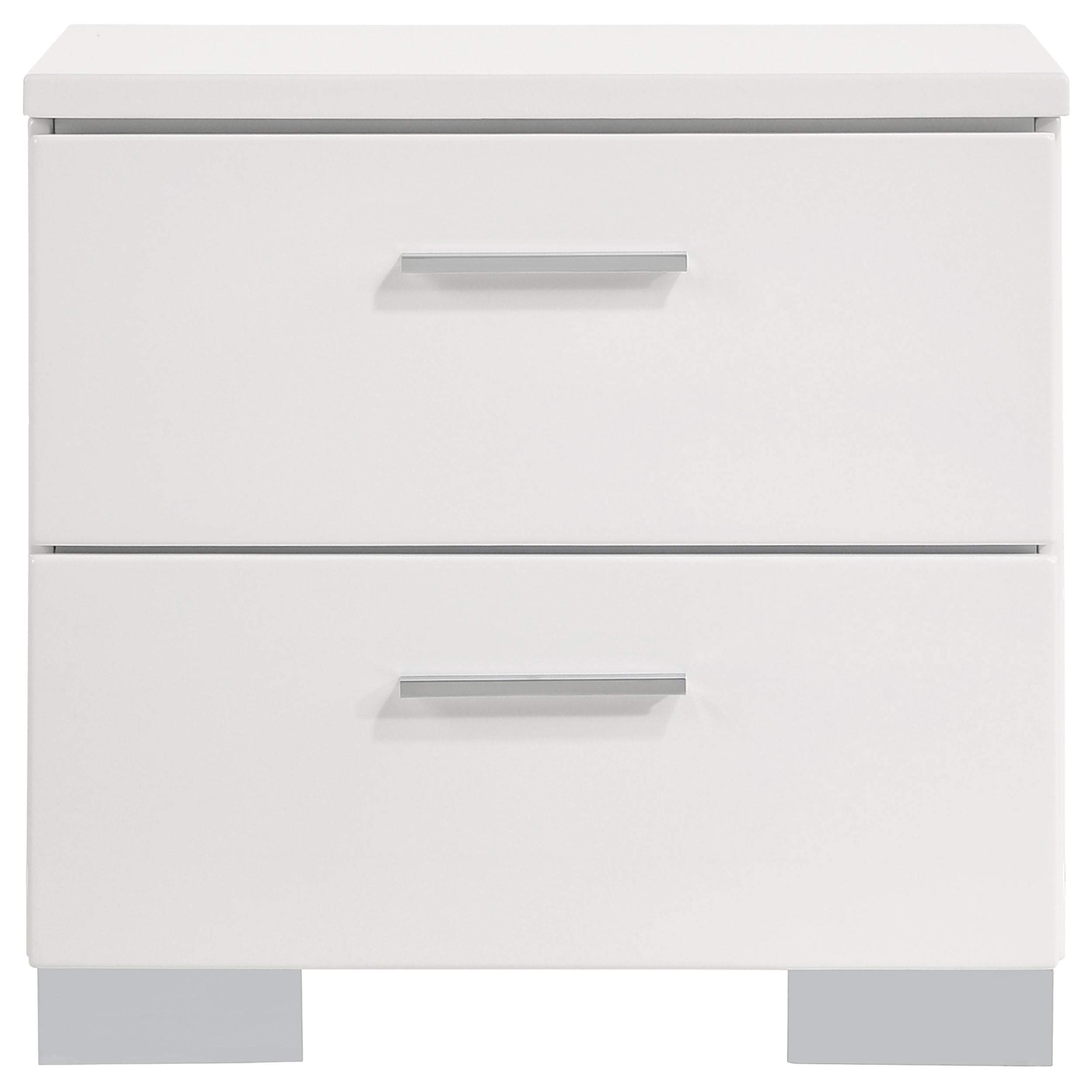 Felicity 4-piece Eastern King Bedroom Set White High Gloss