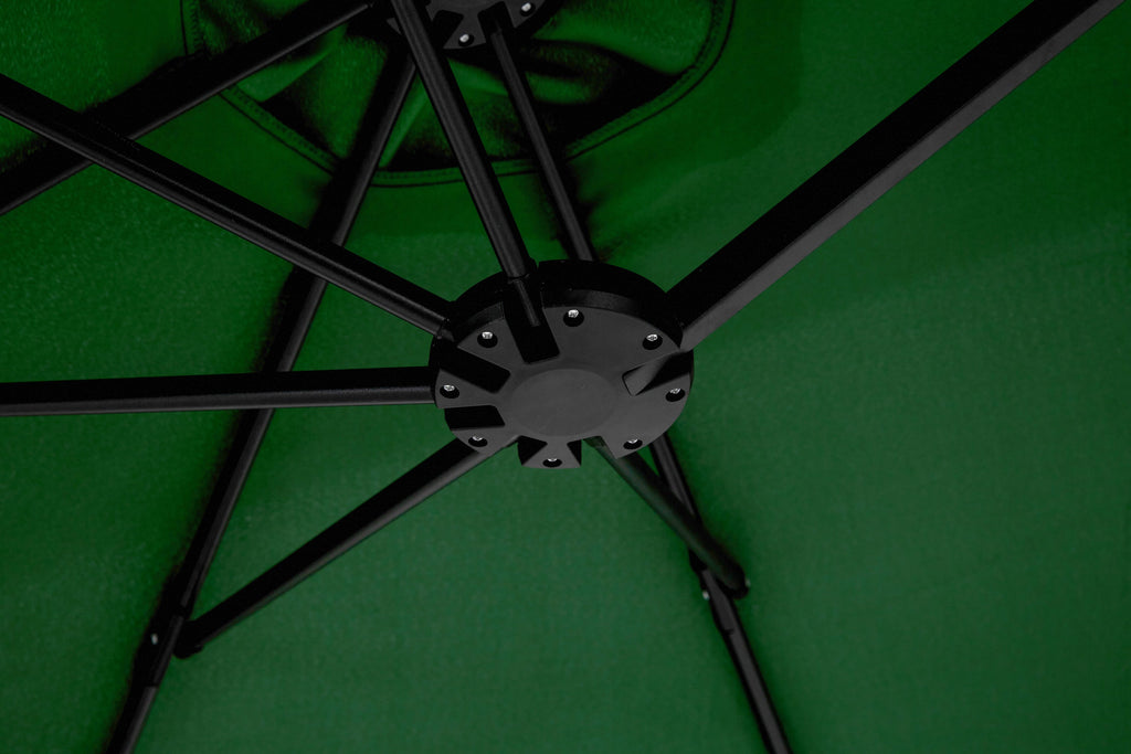 14.8 Ft Double Sided Outdoor Umbrella Rectangular Large with Crank (Dark Green)(No Base)