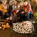 36 Inch Fireplace Log Holder with Tools and Kindling Holders