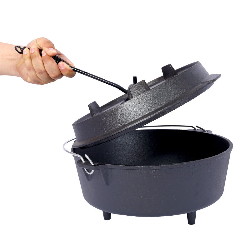 Pre-Seasoned Cast Iron Dutch Oven With Skillet Lid