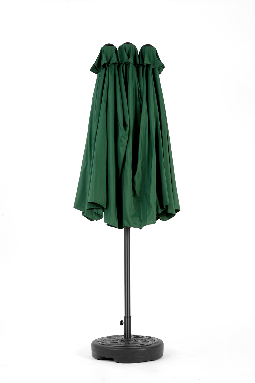 14.8 Ft Double Sided Outdoor Umbrella Rectangular Large with Crank (Dark Green)(No Base)