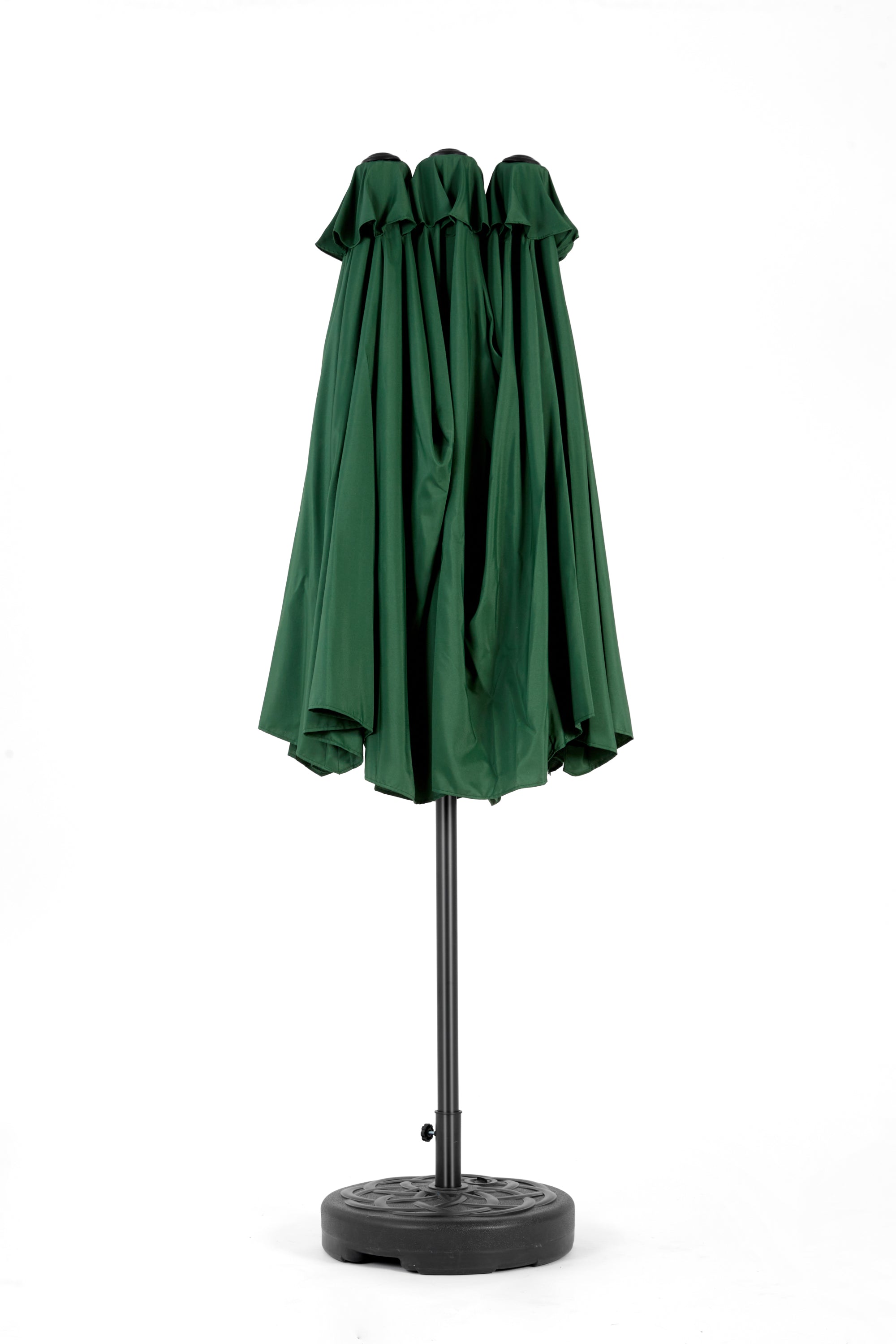 14.8 Ft Double Sided Outdoor Umbrella Rectangular Large with Crank (Dark Green)(No Base)