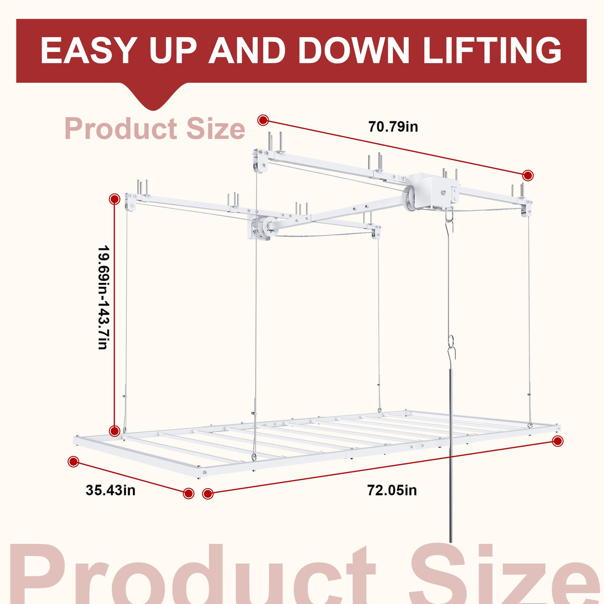 Overhead Garage Storage Rack 3x6 FT