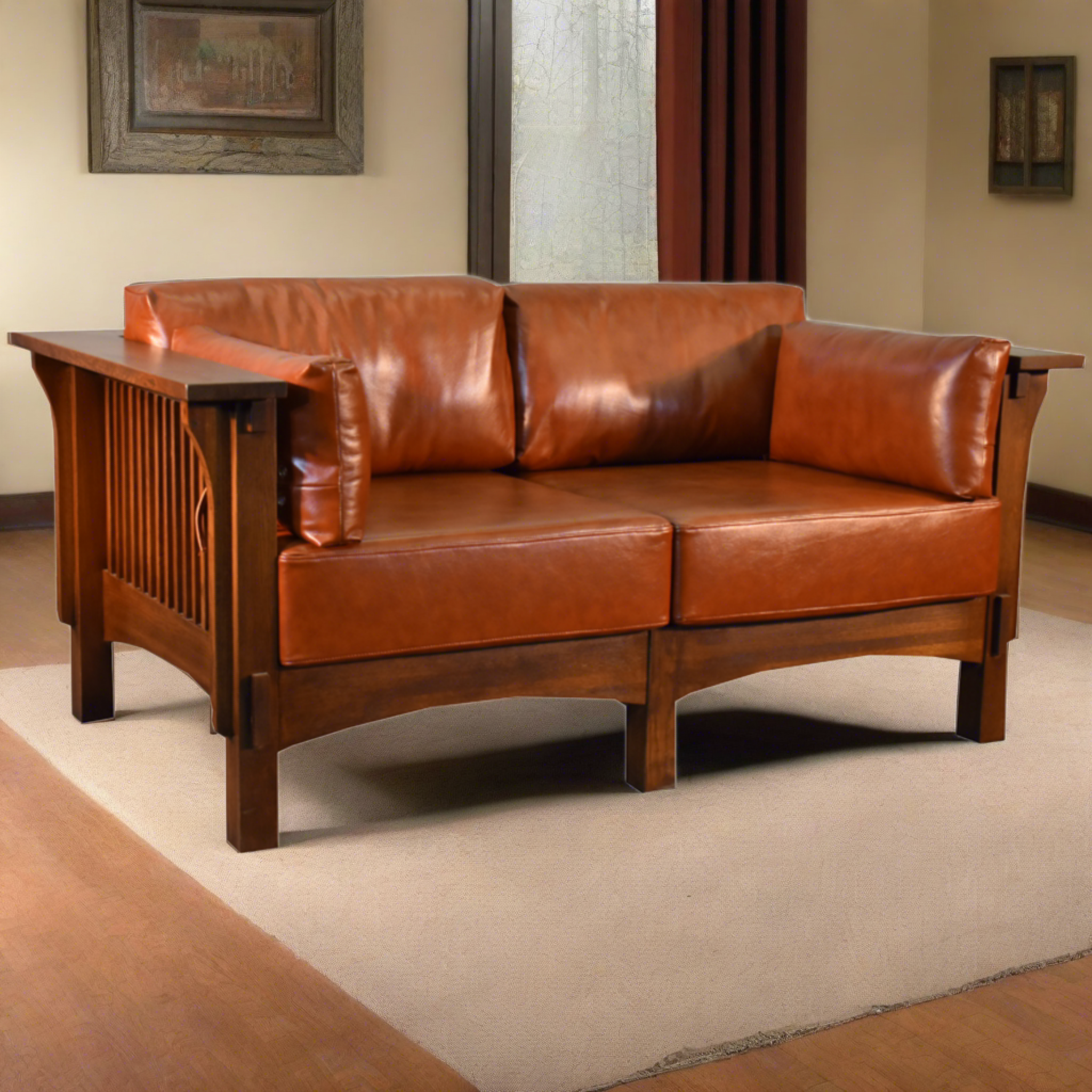Arts and Crafts / Craftsman Crofter Style Love Seat