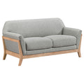 Vaughn Fabric Upholstered Flared Arm Loveseat Grey