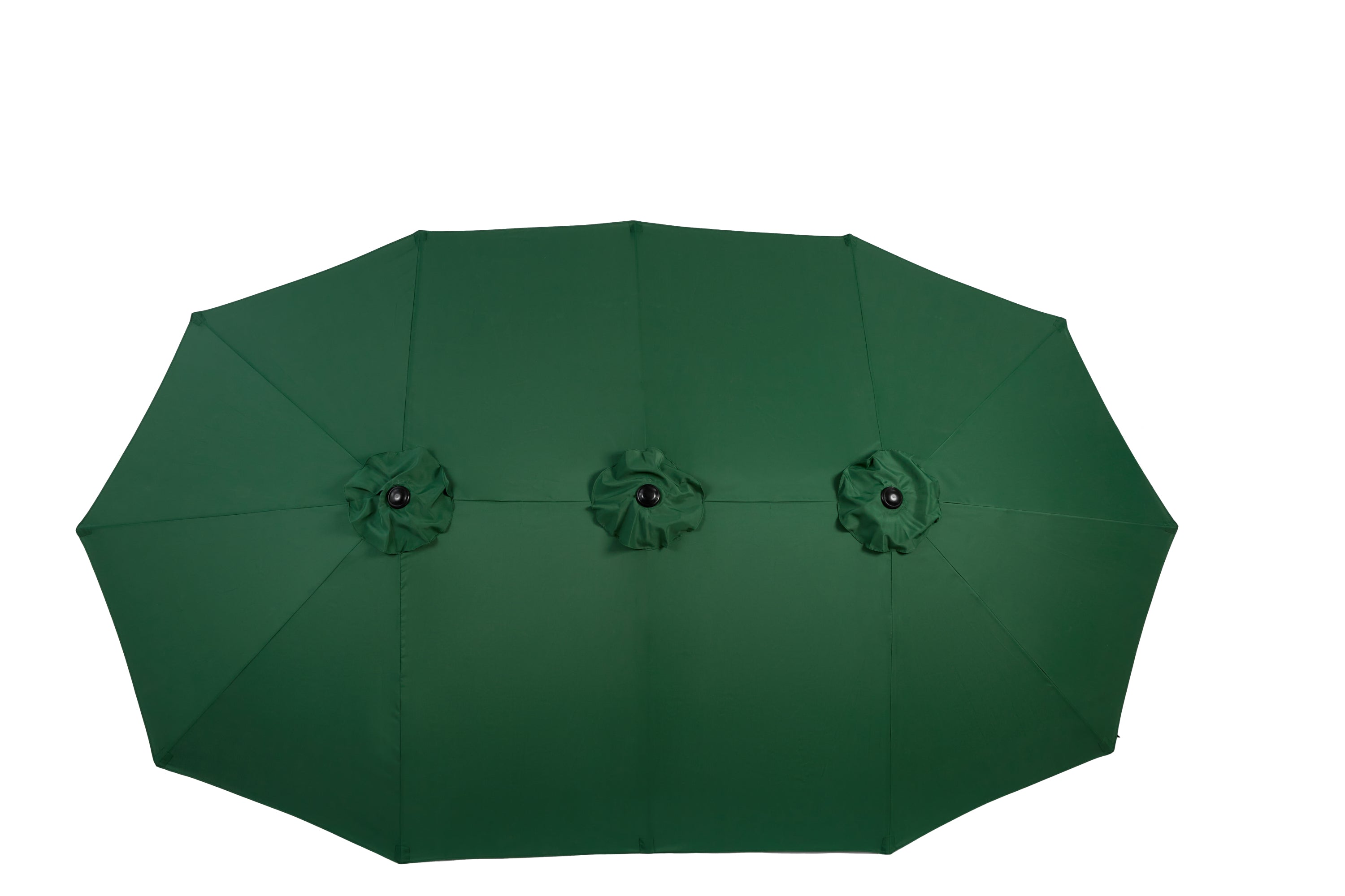 14.8 Ft Double Sided Outdoor Umbrella Rectangular Large with Crank (Dark Green)(No Base)