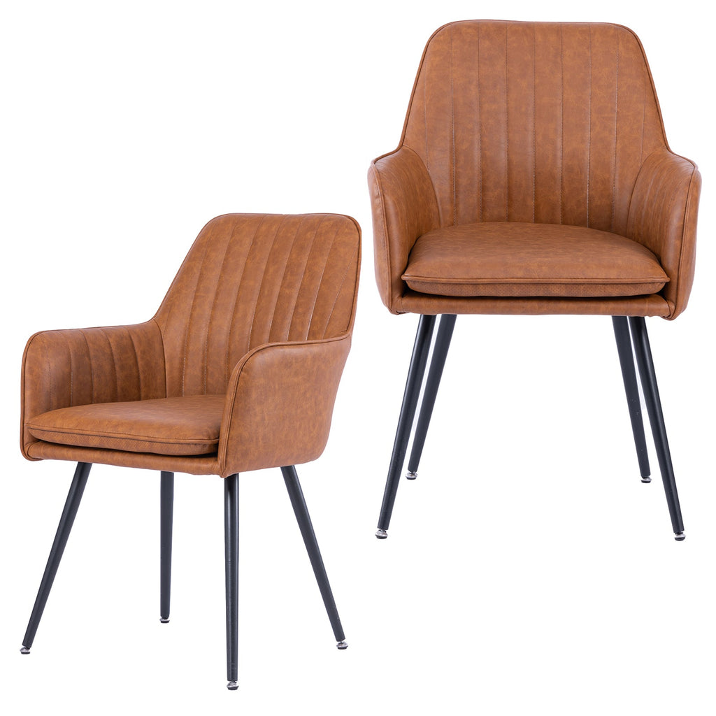 Faux Leather Dining Chair Set of 2