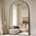 MELOMOIR Oversized Arched Floor Mirror – 76"/82" Full Length Black Mirror | Free Shipping