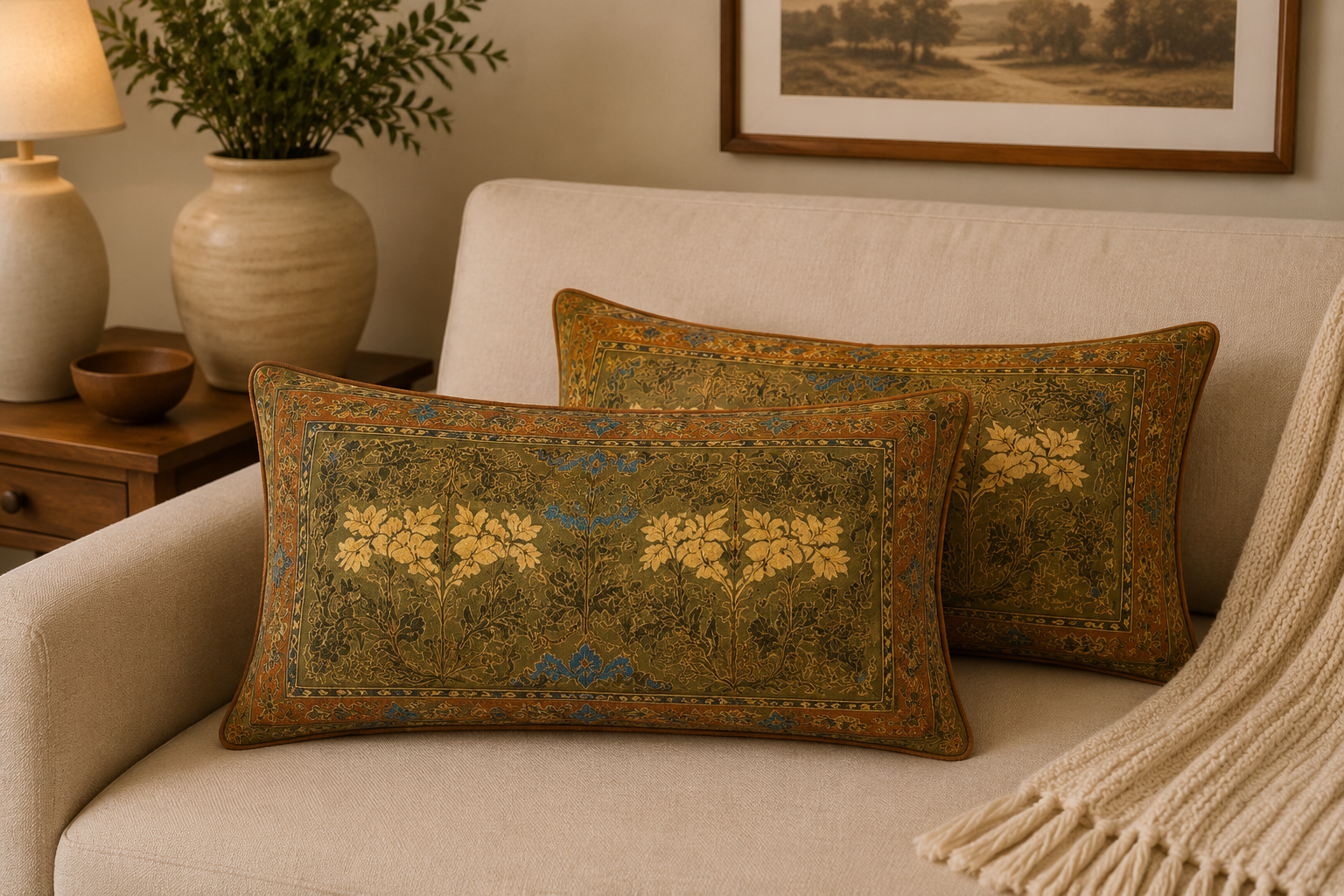 Persian-Inspired Luxurious Accent Cushions