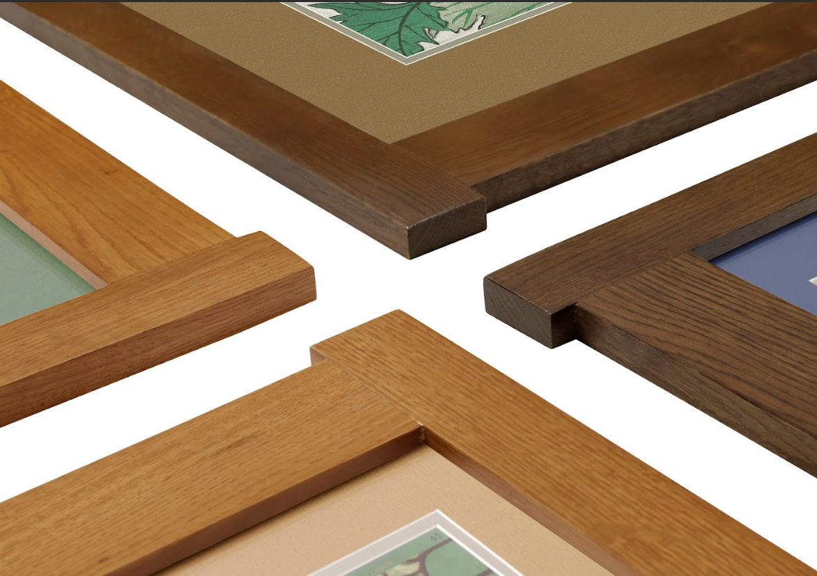Arts & Crafts Mission Oak Framed Art with Silent Forest Michael's Cherry