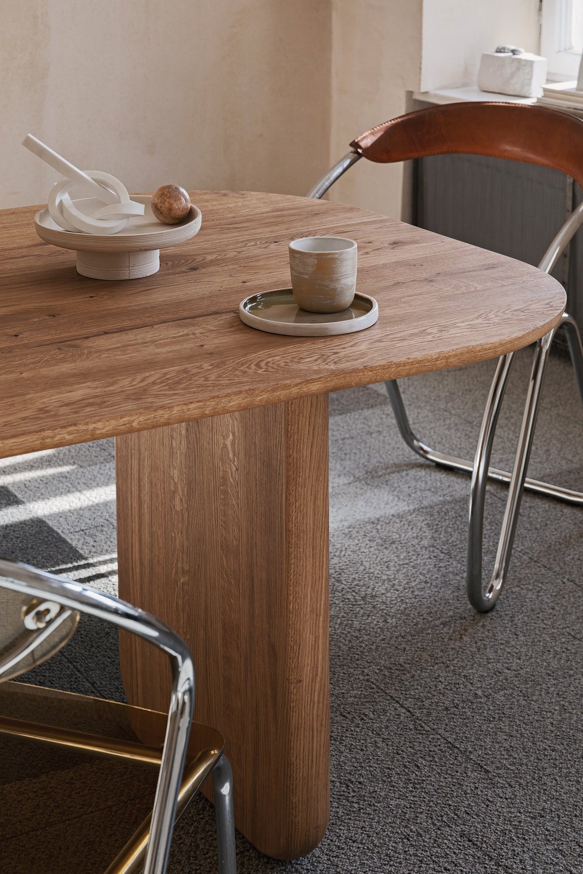 Oval Solid Wood Dining Table