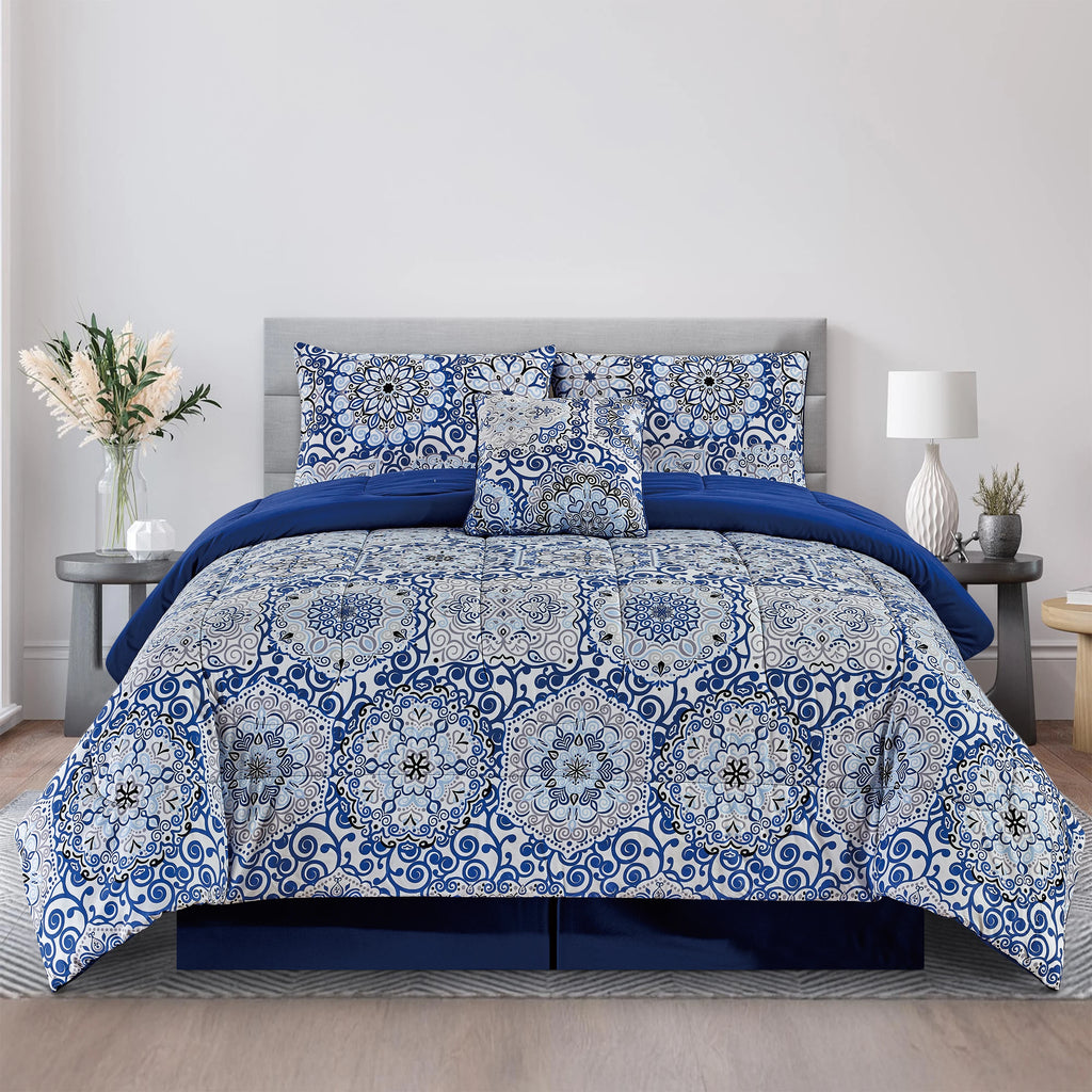 LUX Décor Reversible 5pc Comforter Set,
