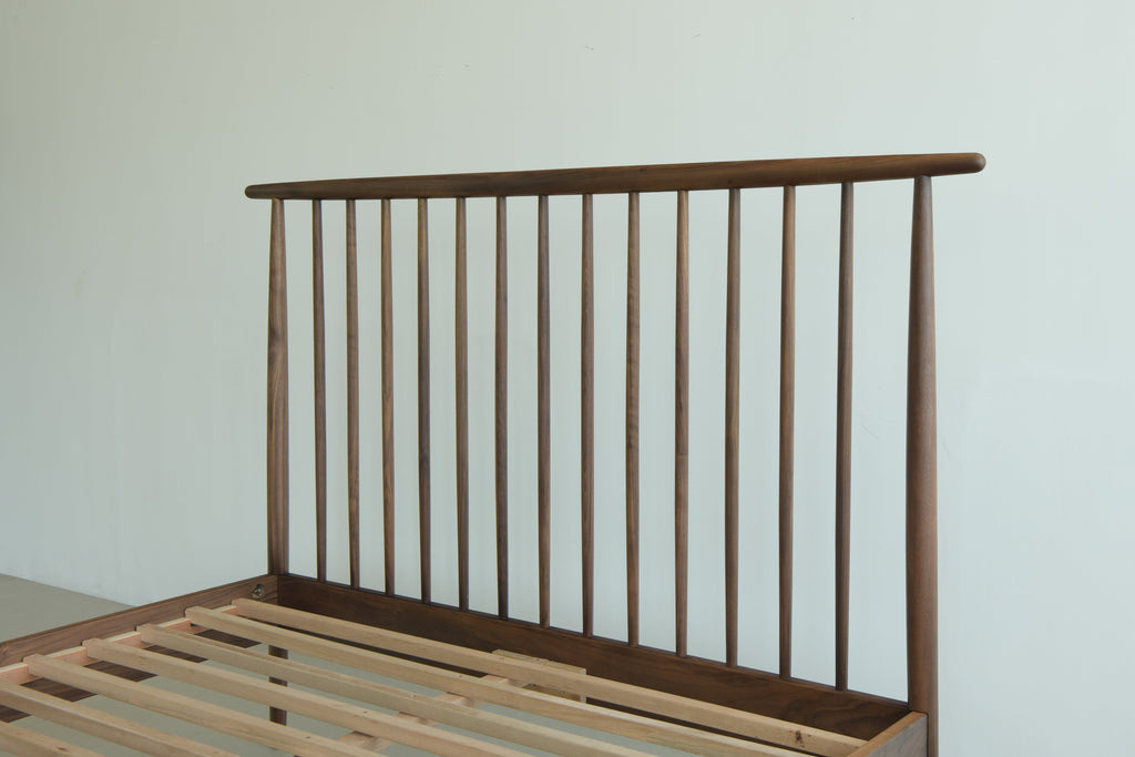 Isabella Mid Century Bedroom Set - Solid Black Walnut
