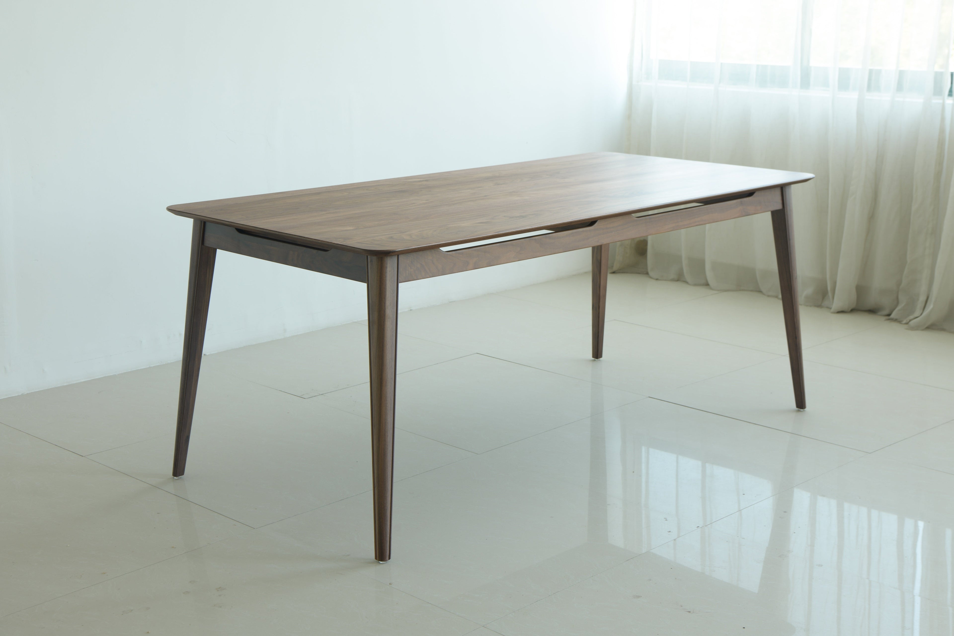 Isabella Mid Century Walnut Dining Table and Chairs