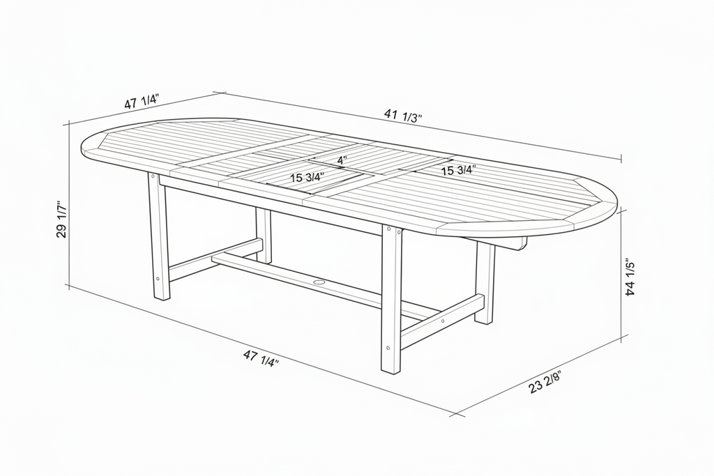 Julien FSC Certified Teak Wood Outdoor Patio Extendable Dining Set