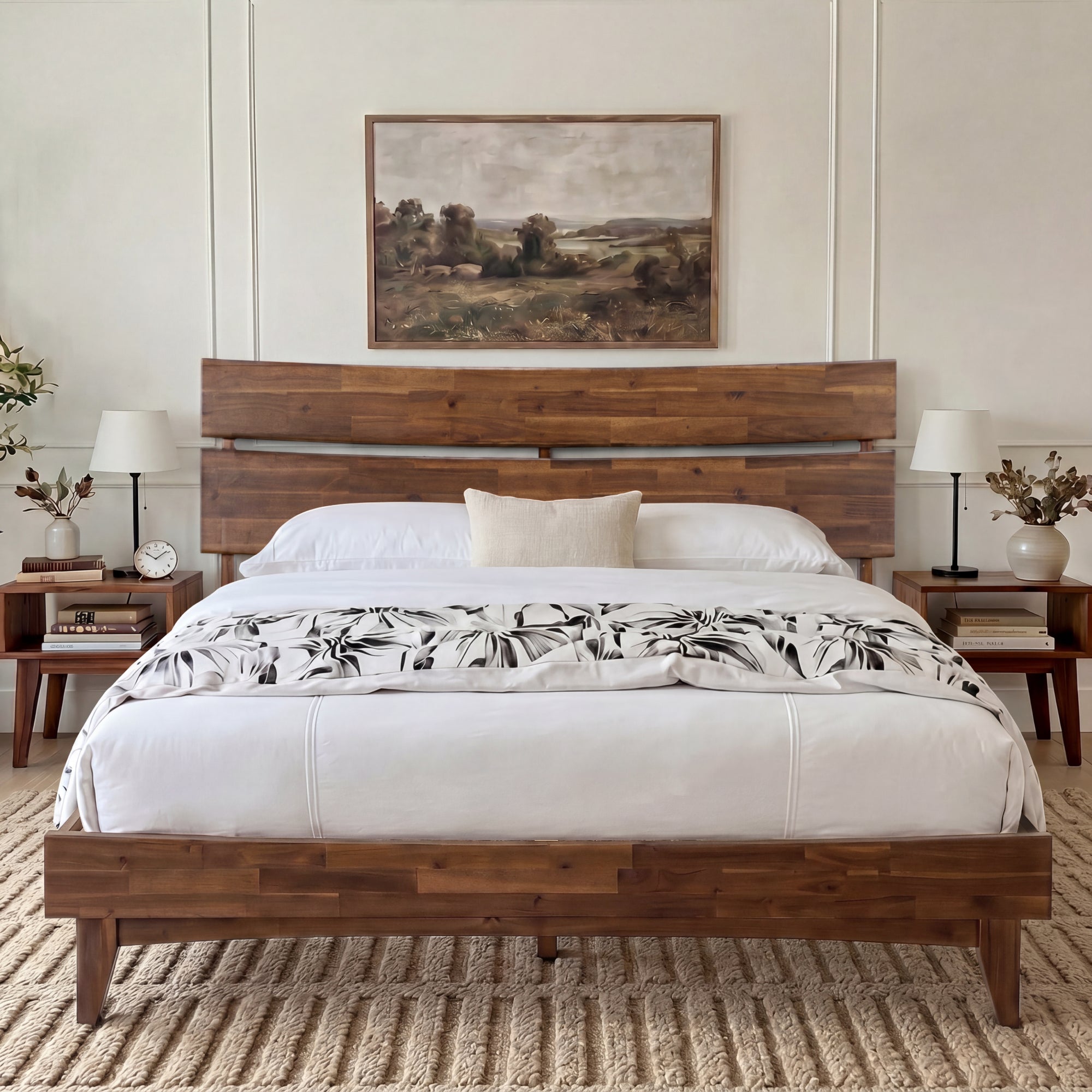 Aurora Solid Wood Bed Frame
