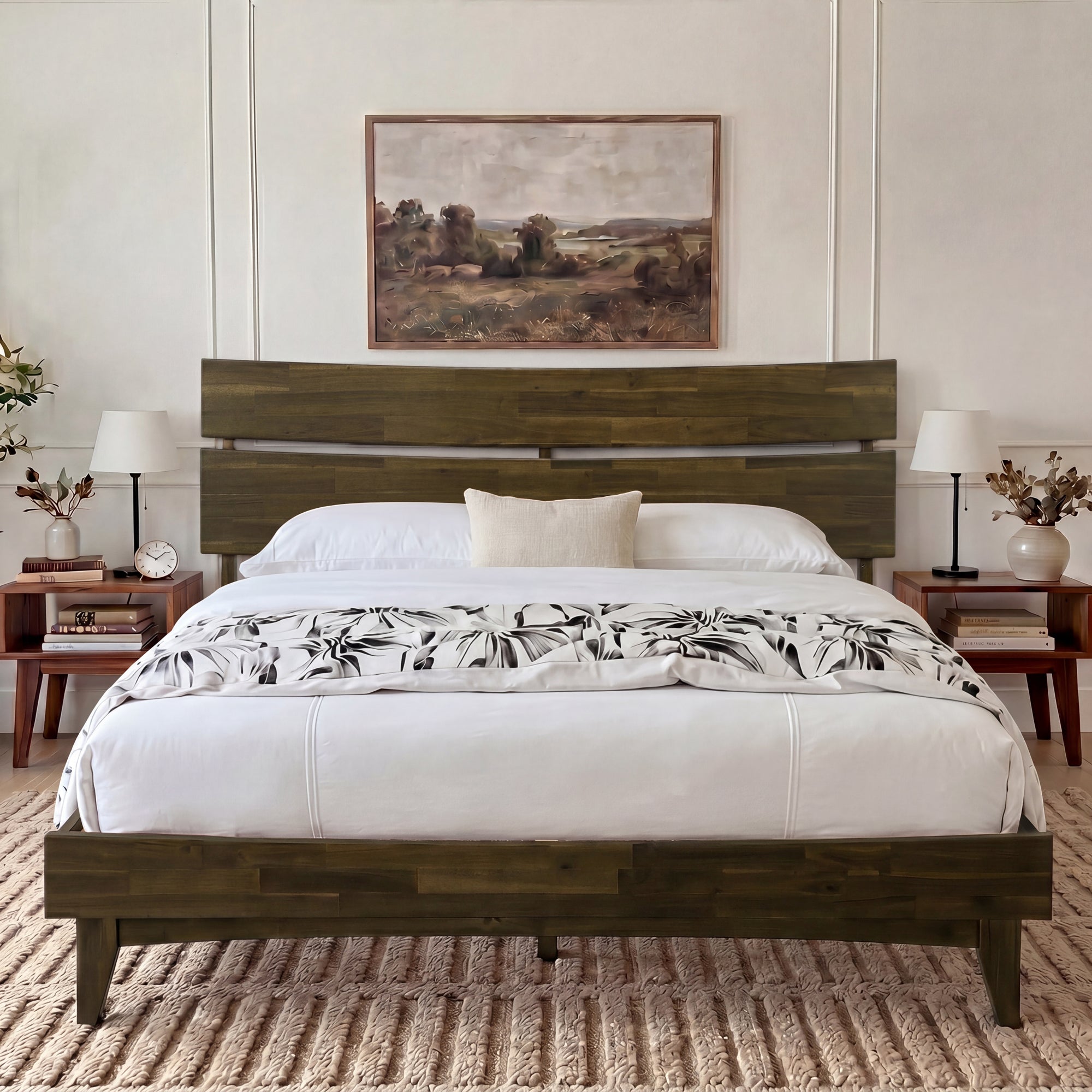 Aurora Solid Wood Bed Frame