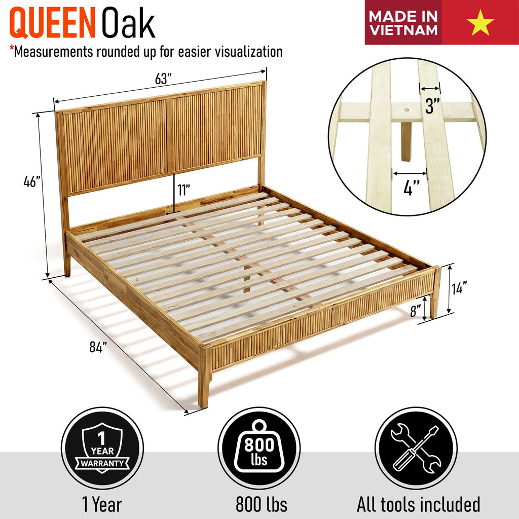 Bosk Solid Wood Bed Frame