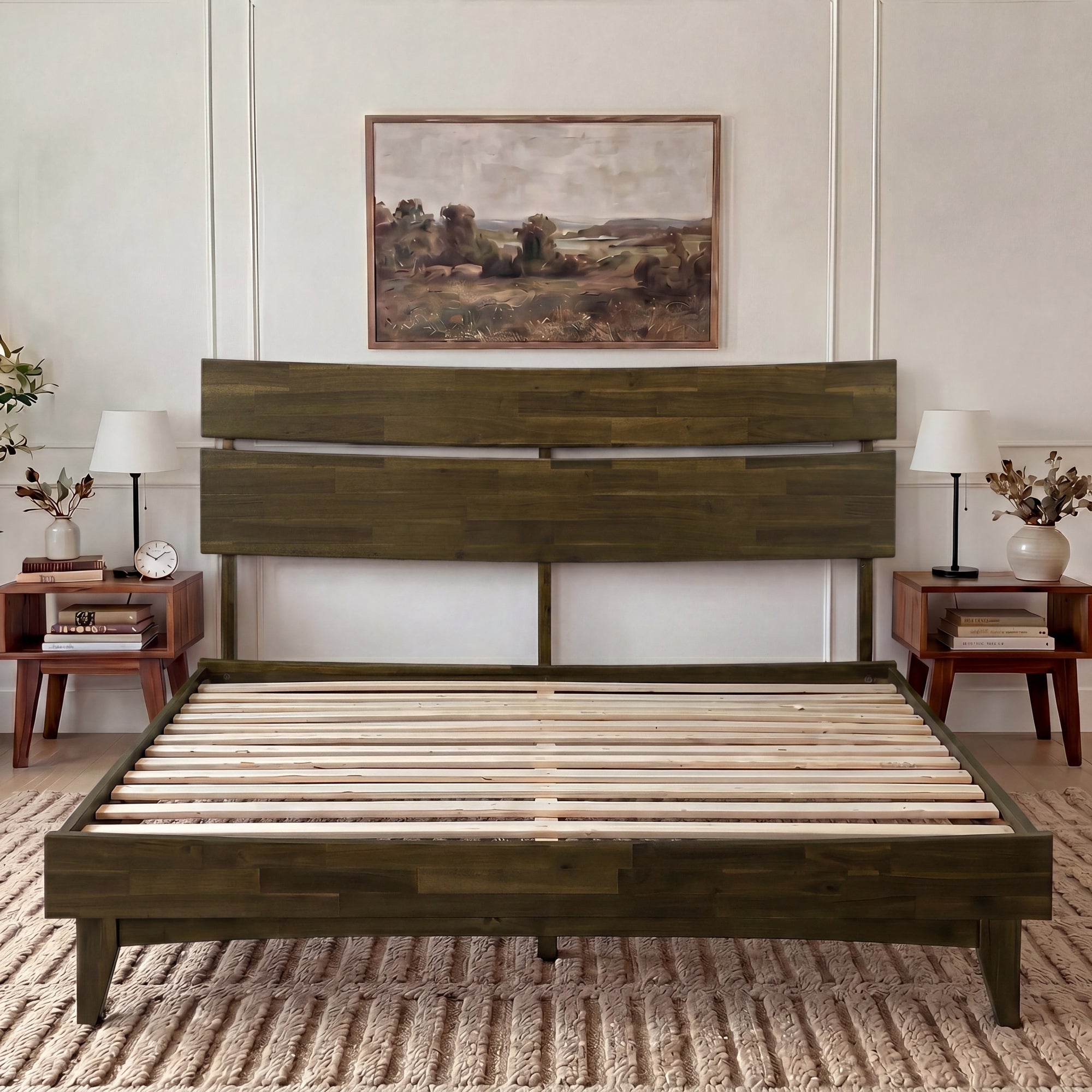 Aurora Solid Wood Bed Frame