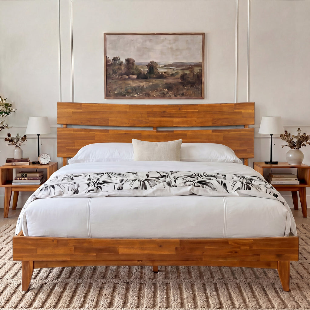 Aurora Solid Wood Bed Frame