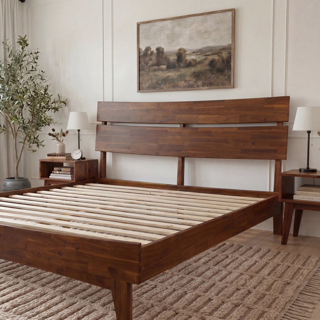 Aurora Solid Wood Bed Frame
