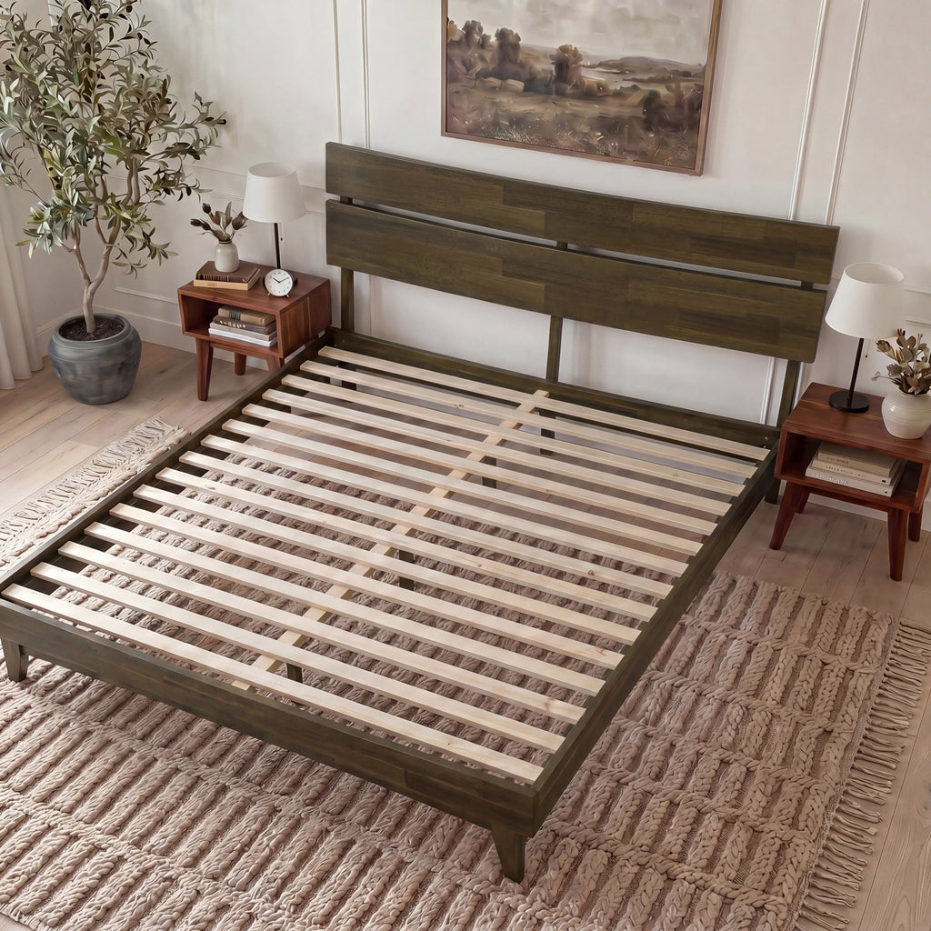 Aurora Solid Wood Bed Frame