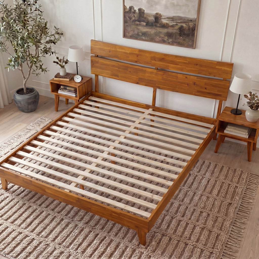 Aurora Solid Wood Bed Frame