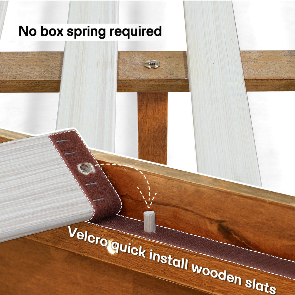 Aurora Solid Wood Bed Frame