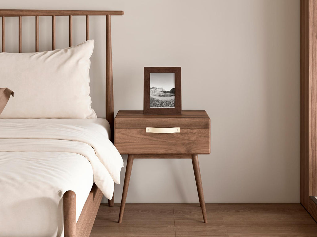 Isabella Mid Century Bedroom Set - Solid Black Walnut