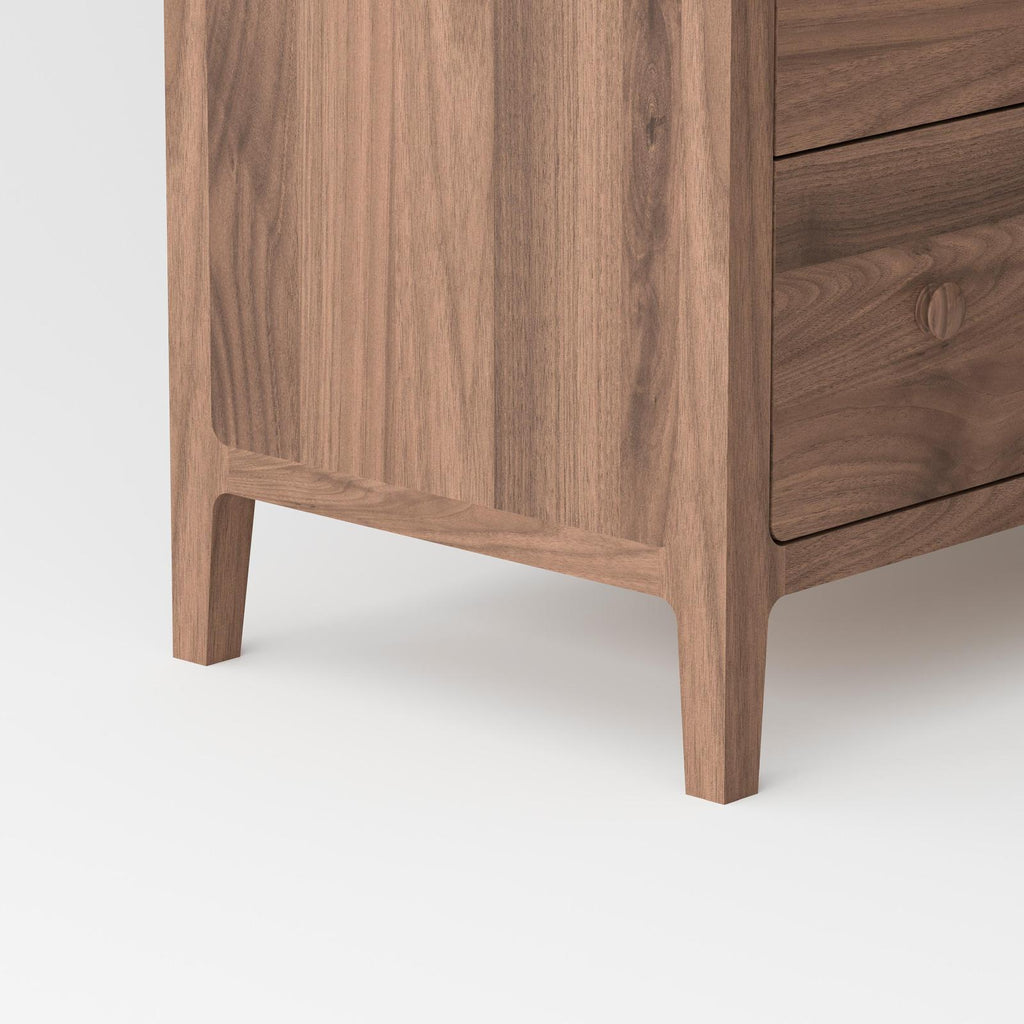 Isabella Mid Century Bedroom Set - Solid Black Walnut