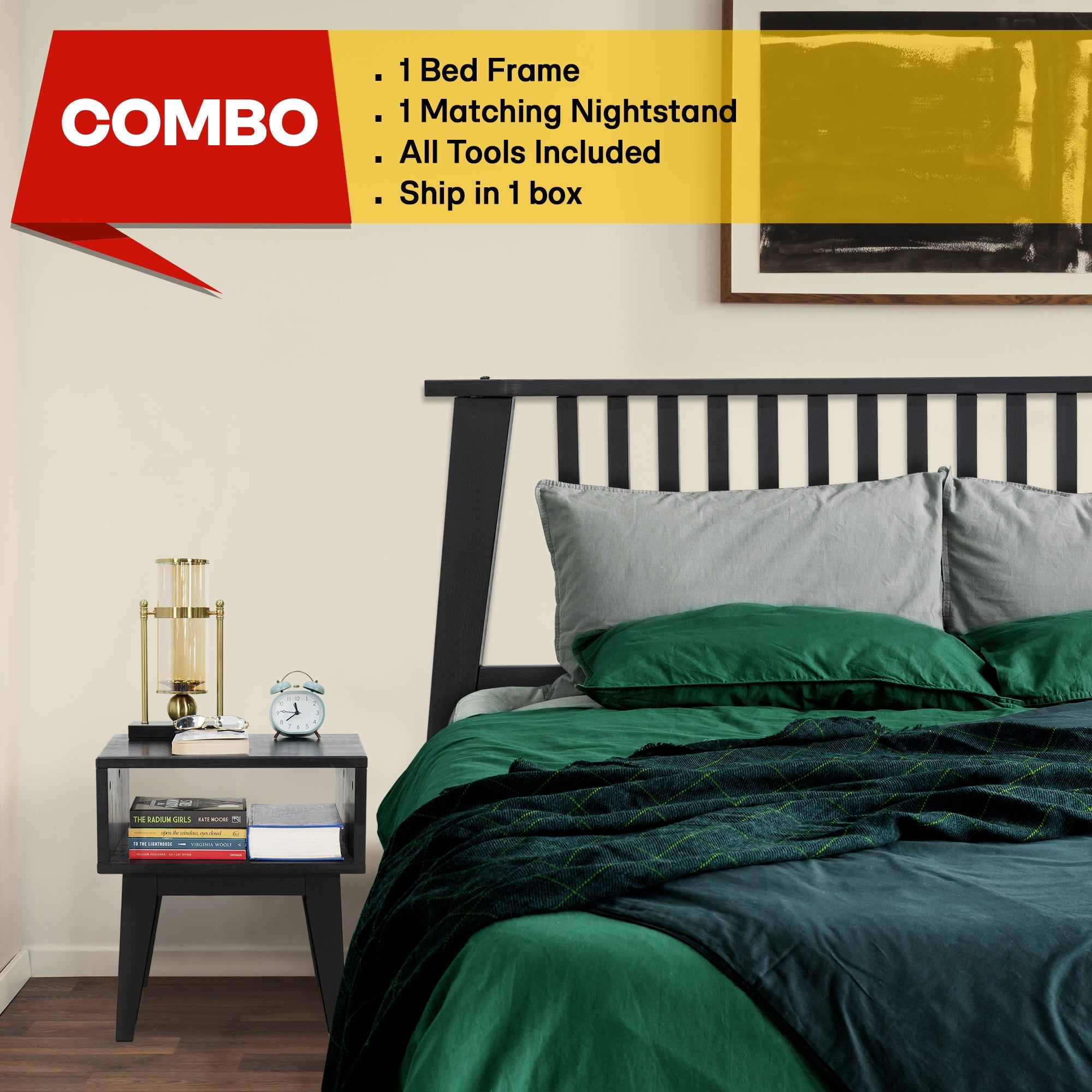 Kaylin Solid Wood Bed Frame