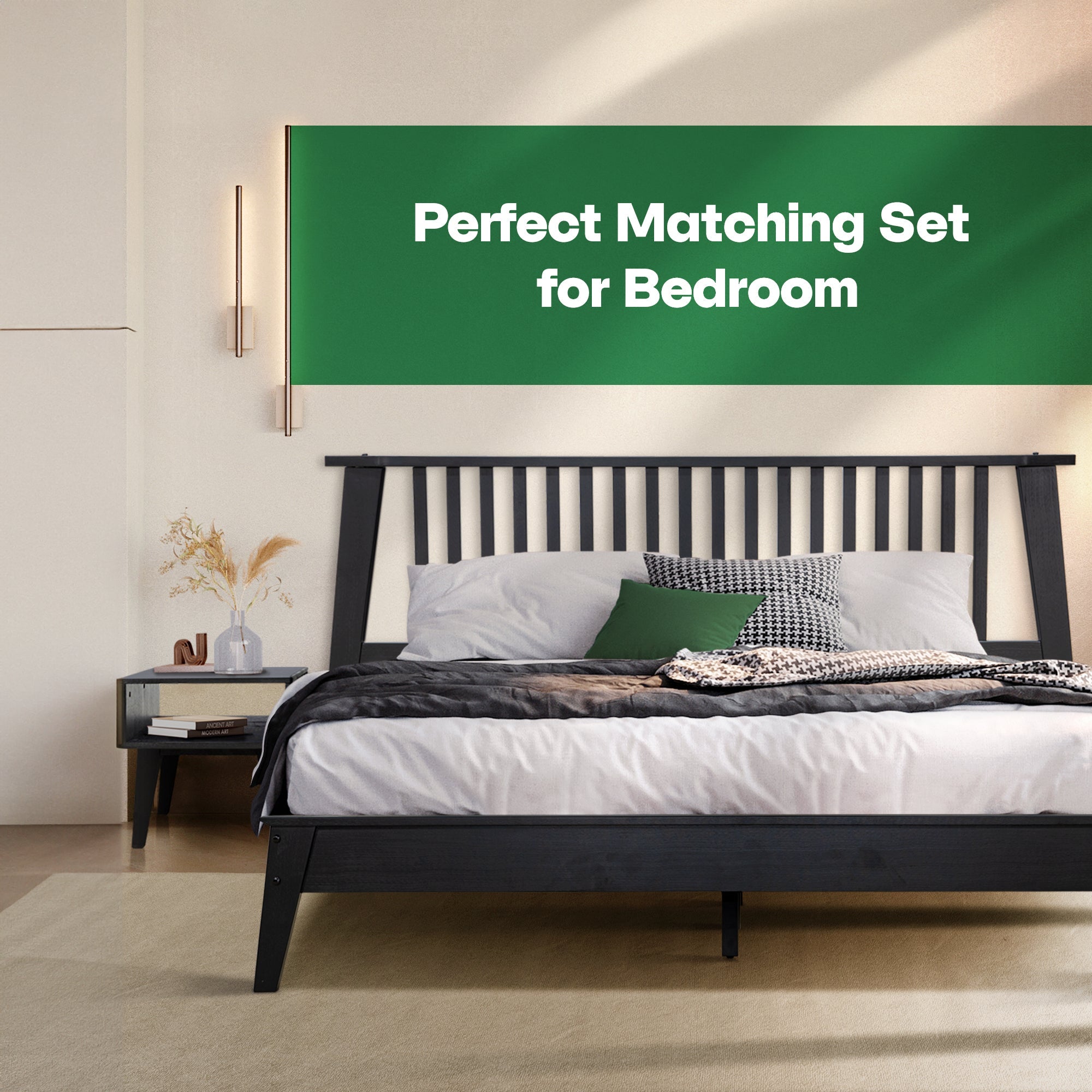 Kaylin Solid Wood Bed Frame