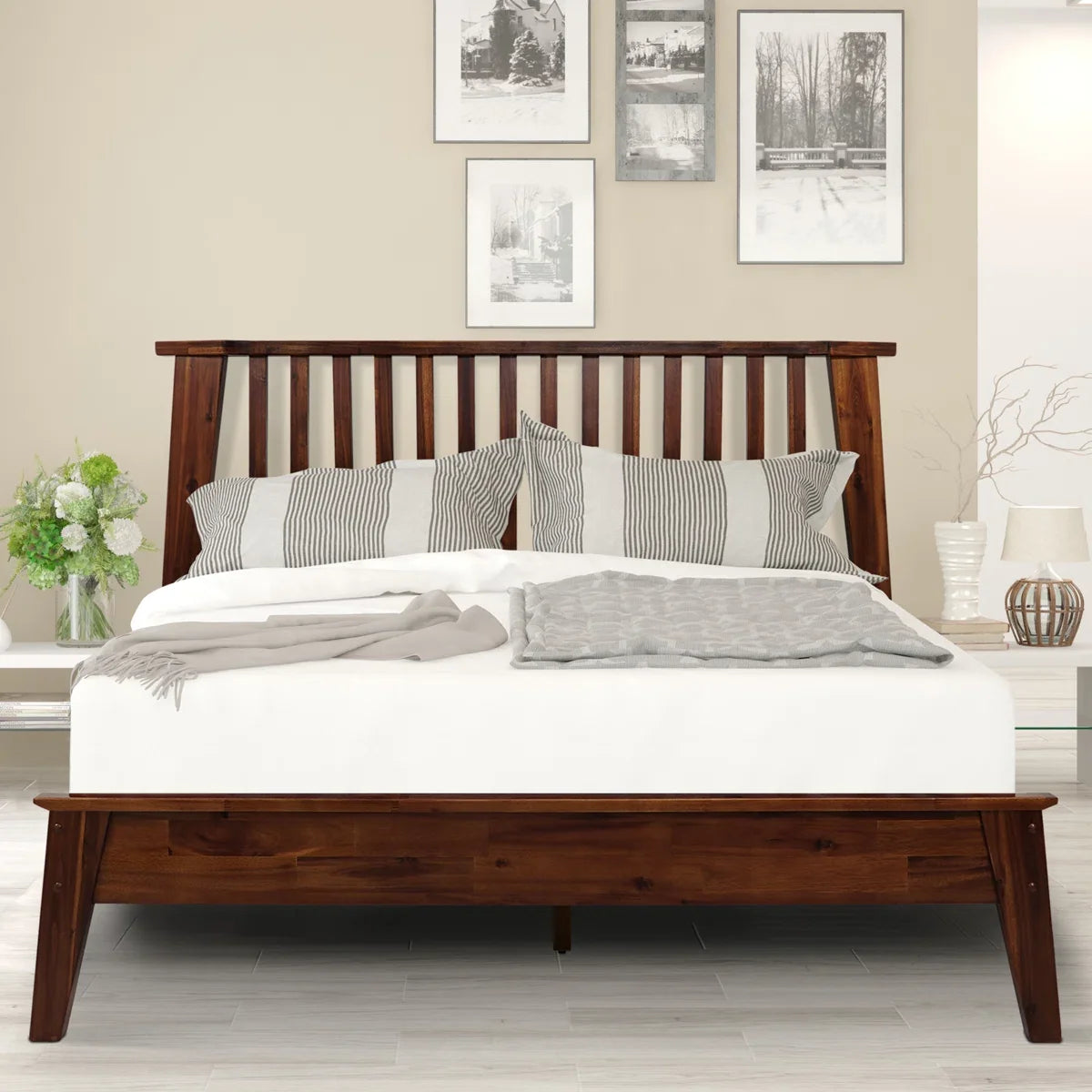 Kaylin Solid Wood Bed Frame