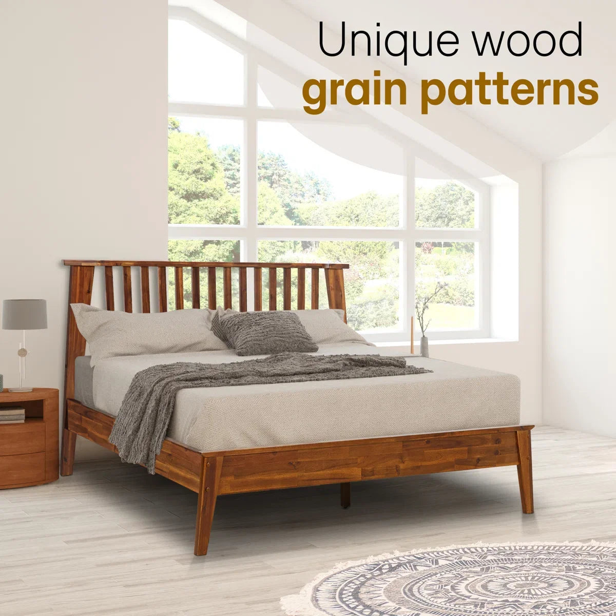 Kaylin Solid Wood Bed Frame
