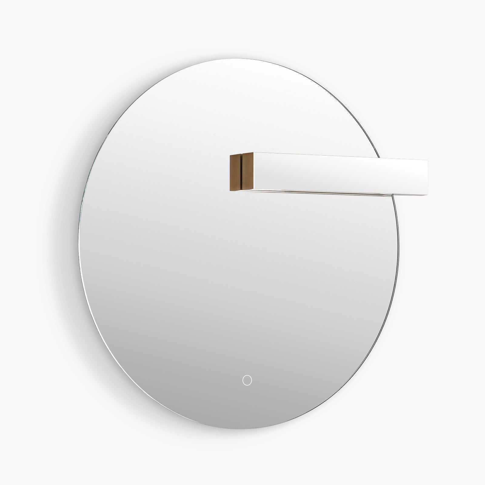 SILK Round LED Bathroom Mirror for Wall, Irregular LED Mirror with Anti-Fog, 3-Color Adjustal, Dimmable, backlit&frontlit, Explosion-Proof
