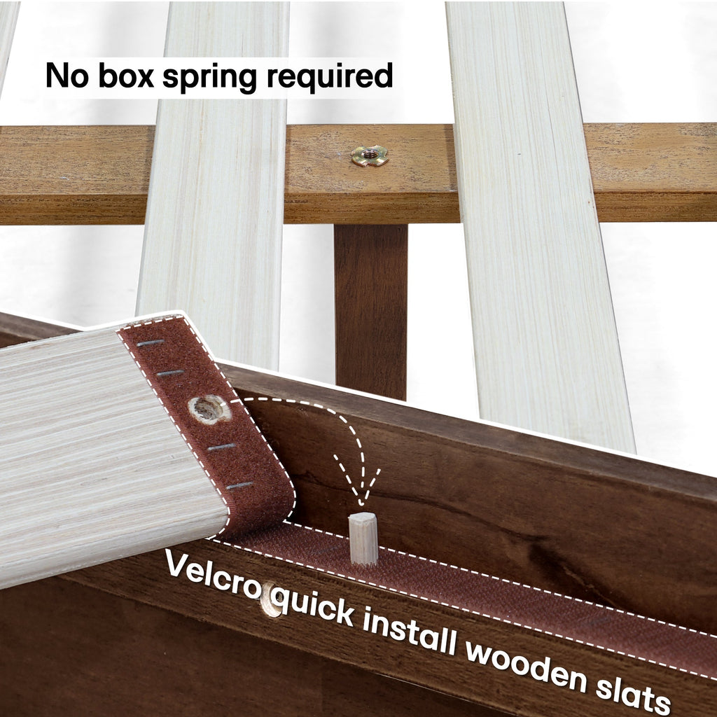 Aurora Solid Wood Bed Frame