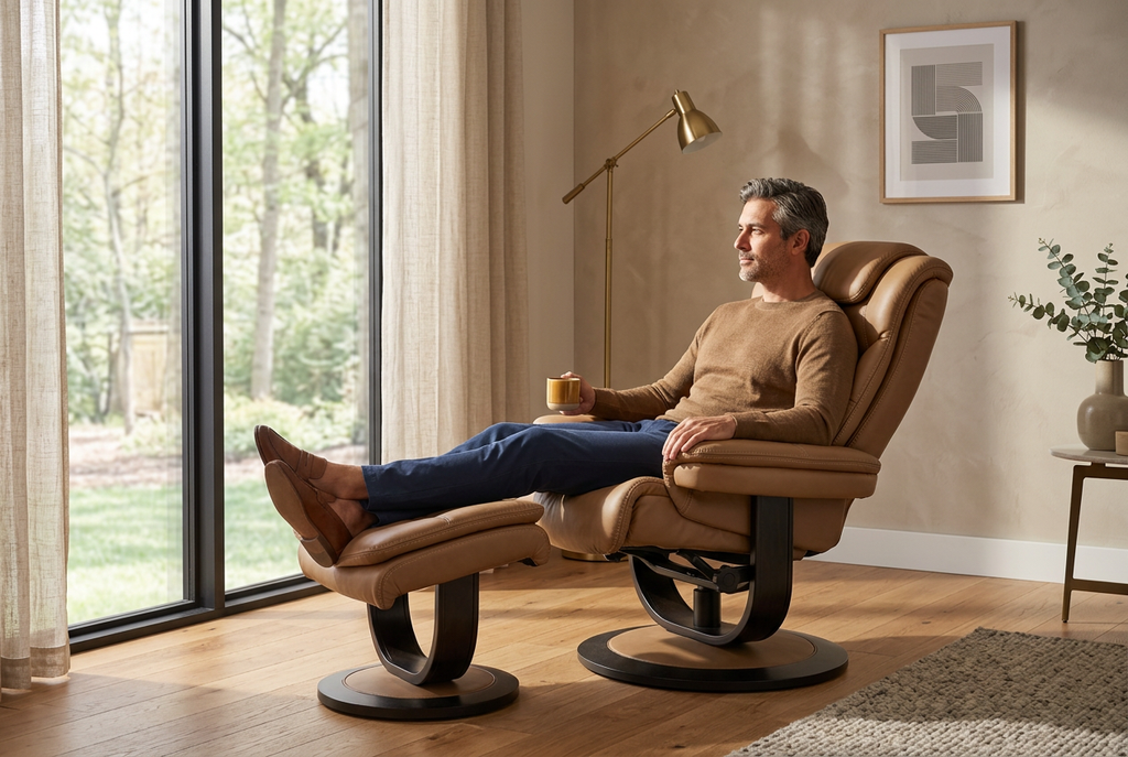 Oslo Euro Recliner w/ Ottoman