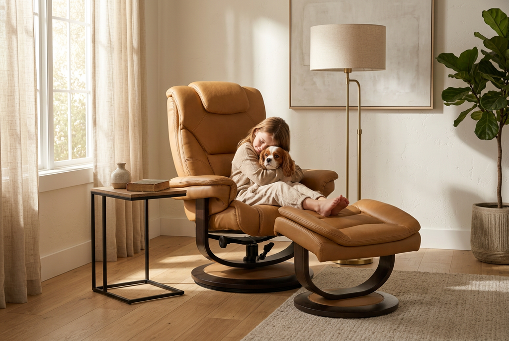 Oslo Euro Recliner w/ Ottoman