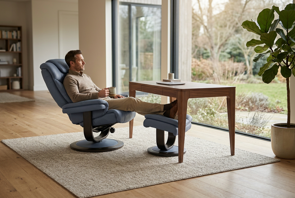 Oslo Euro Recliner w/ Ottoman