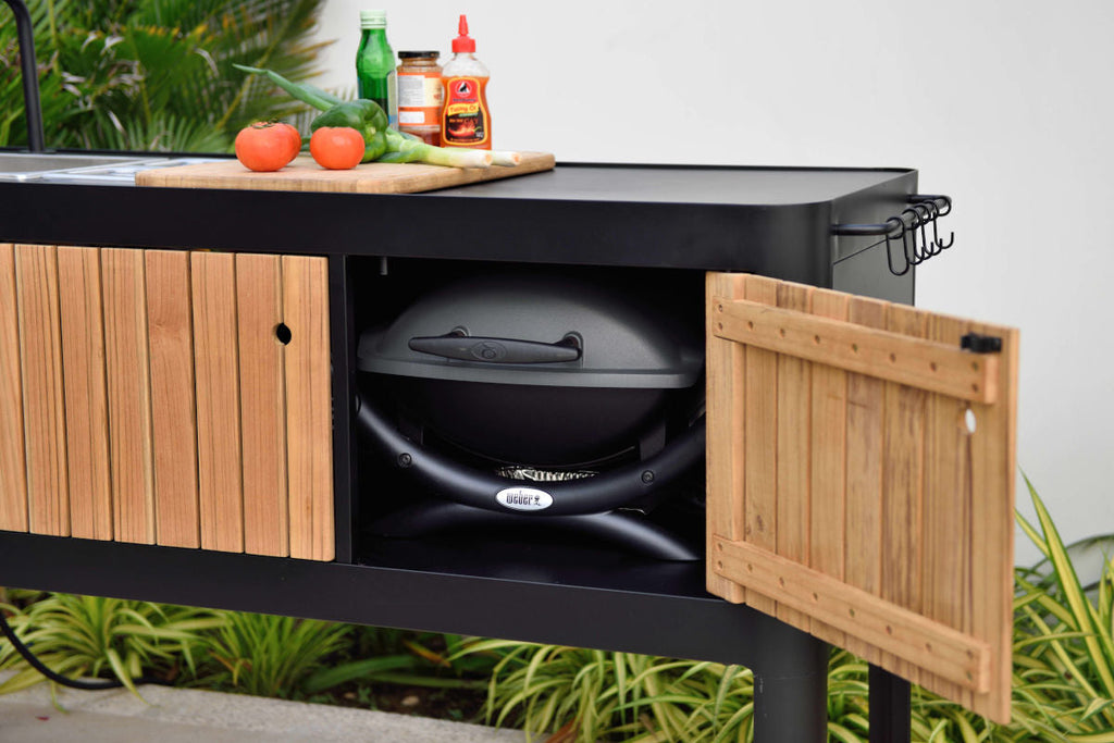 Portals Dark Outdoor Kitchen