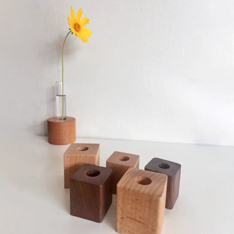 Creative Wooden Pen Holder Office Desktop Storage Ornaments Minimalist Furnishings Office Supplies Multifunction Storage Box
