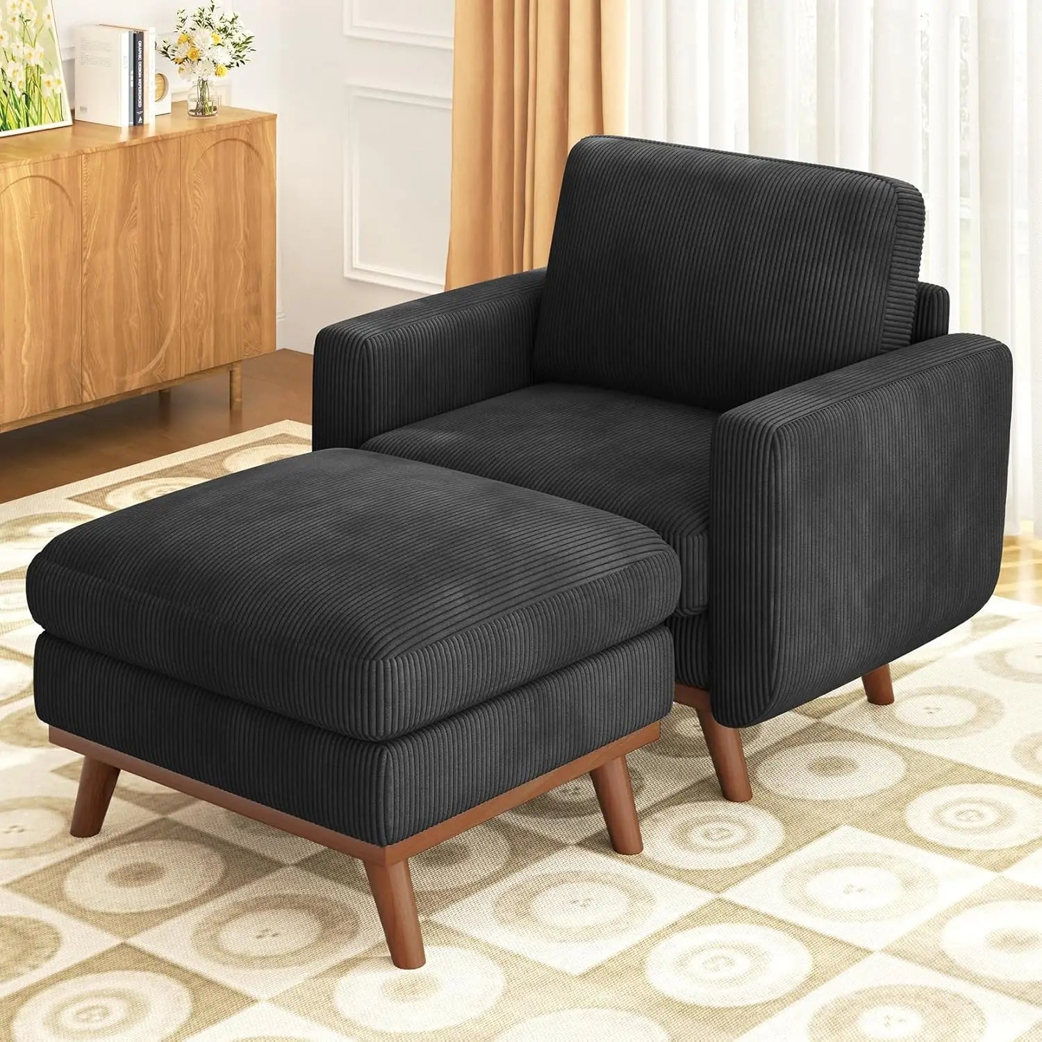 97" L-Shape Modular Sectional Sofa Corduroy 3-Seat, 2-seat & single Seat, Many colors