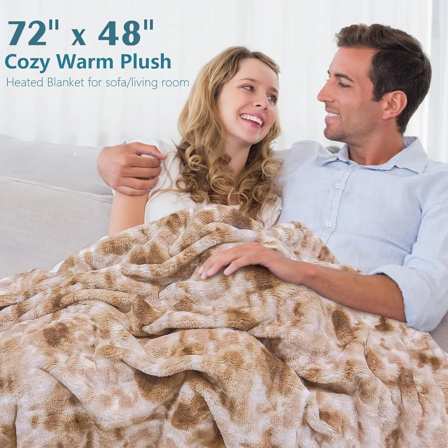 Updated Weighted Heated Blanket for Adults, 15 lbs
